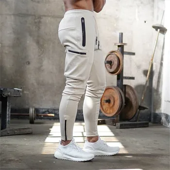 

Autumn Winter Men Trousers Casual Sweatpants Male Gyms Fitness Bodybuilding Workout Letter Warm Sportswear Brand Pencil Pants