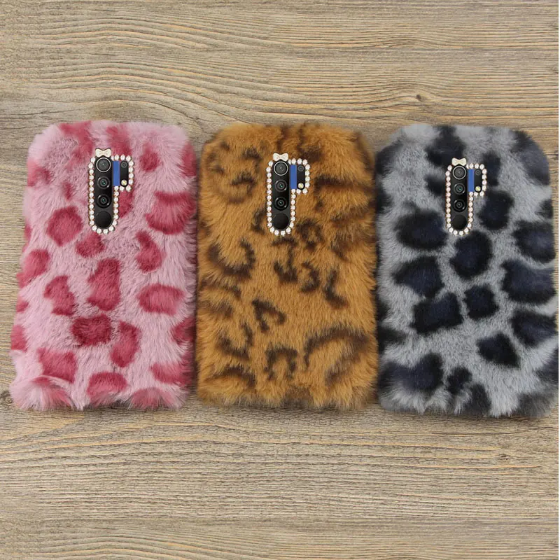 

Xiaomi Redmi 9 Case Luxury Shockproof Protection Case For Redmi 9 Fashion Fluffy Plush Fur Warm Soft Silicon Phone Back Cover