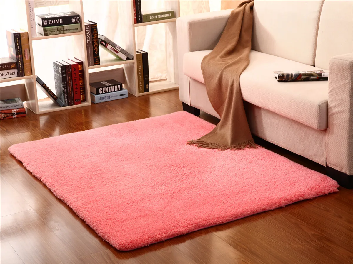 40x60cm Solid Rugs Pink Purple Carpet Thicker Bathroom Non Slip Mat Area Rug For Living Room Soft Child Bedroom Mat Vloerkleed Rug Aliexpress