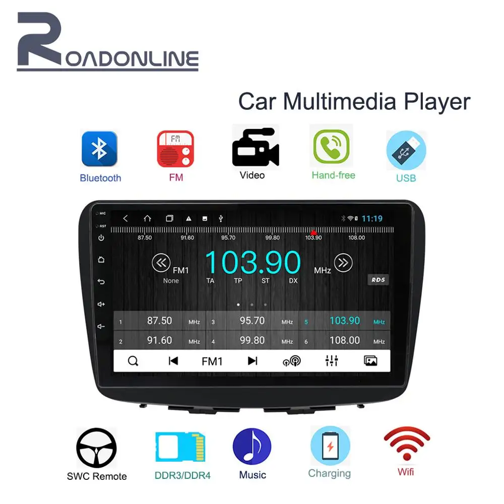 

Original car multimedia player 9 HD 1din Radio stereo with in-car Bluetooth/WIFI/FM/AM/USB/AUX/MAPfor2015-2018 Suzuki Baleno