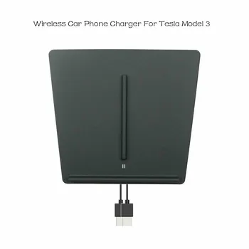 

3 Tesla Model Wireless Car Charger USB Port Upgraded Interior Auto Accessory Mount Qi Dual Phones Charging Center Console