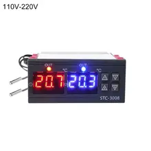 Цифровой контроллер температуры двойной термостат Отопление охлаждения 10A AC110V 220V