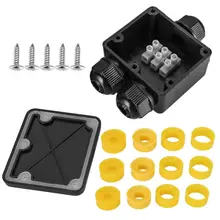 3-сторонний выход Водонепроницаемый распределительная коробка Клеммная коробка распределения кабельных разъемов 19 шт./компл