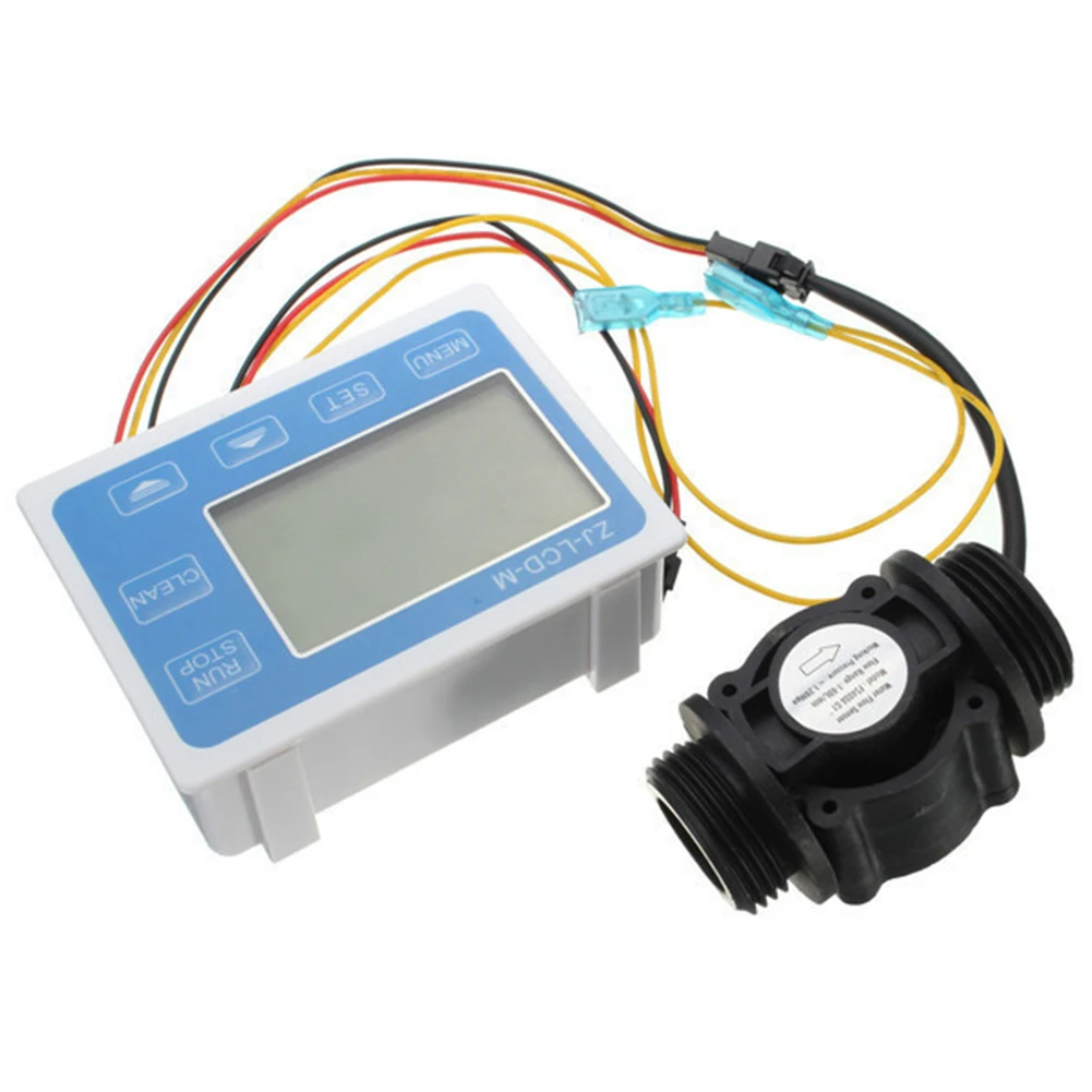 

Industry Water Flow Sensor Quantitative Meter Home LCD Testing Tool Wide Use Device Digital Measurement Accurate Easy Operate