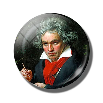

Ludwig Van Beethoven Fridge Magnet Souvenir German Composer Pianist Music Genius 30mm Magnetic Sticker for Refrigerator Message