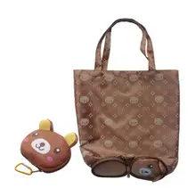 Дорожная складная сумка для хранения многоразового использования с милым животным принтом, хозяйственная сумка, сумка для покупок