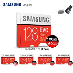 SAMSUNG – carte mémoire Flash Micro SD U3 de classe 10, 32 go/64 go/256 go/512 go/100 go, 128 mo, carte mémoire 