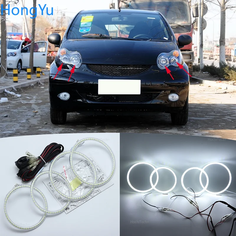 

For BYD F0 F1 2008 2009 2010 2011 2012 2013-2015 Super Bright white color 3528 SMD led Angel Eyes kit daytime running light DRL