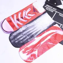 1 пара, модные носки унисекс с 3D рисунком, новые носки Скелет с принтом свинины, уникальные короткие носки