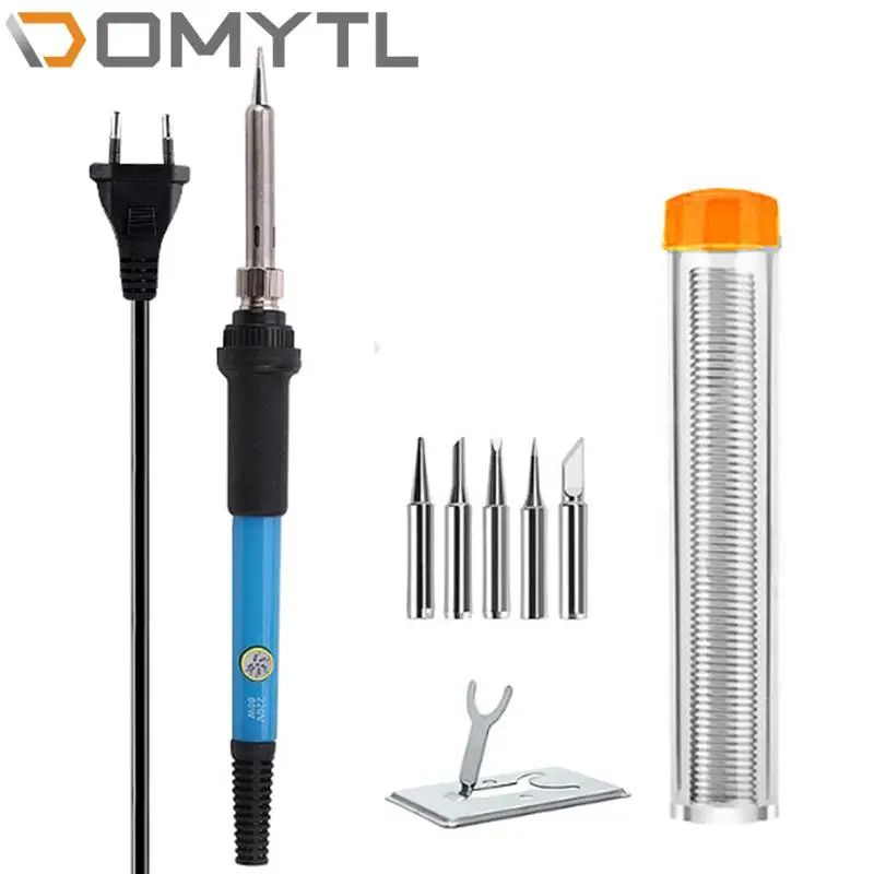 Electric Soldering Iron With Adjuster Kit 60W Electric Hand Tool Repair Welding Pcb Replaceable Soldering Iron Tip Equipment
