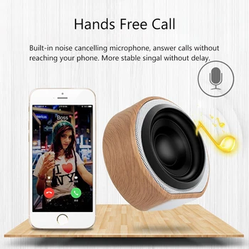 

Retro Wood Bluetooth Speaker Portable Outdoor Wireless Mini Computer Bluetooth Sound Box Support AUX TF Card for iPhone Android