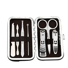 Маникюрный набор из нержавеющей стали, маникюрный костюм, 7 шт., пилочка для ногтей, набор, инструмент для красоты