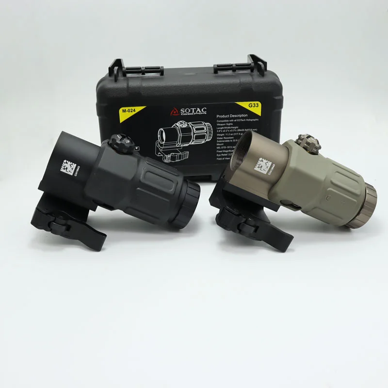 Тактический увеличительный прицел SOTAC G33 3x с переключателем в сторону крепление QD