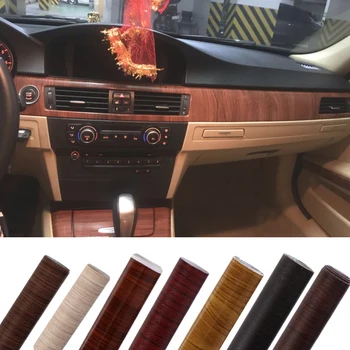 

Car Wood Grain Vinyl Wrap Sticker Vehicle Interior DIY Film Decoration Self-adhesive Decal Automobiles Accessories 30*100cm