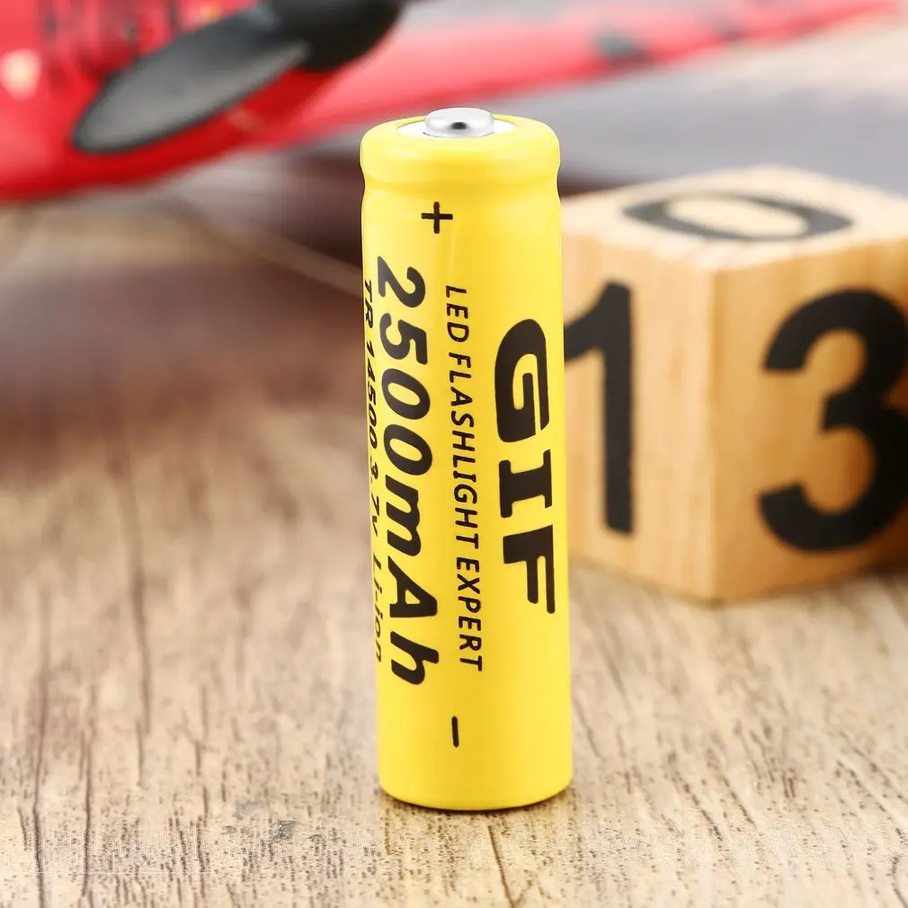 Новинка 1 шт. TR 2500mAh 14500 3,7 V литий-ионные аккумуляторы 14500 батарея литий-ионная батарея желтого цвета