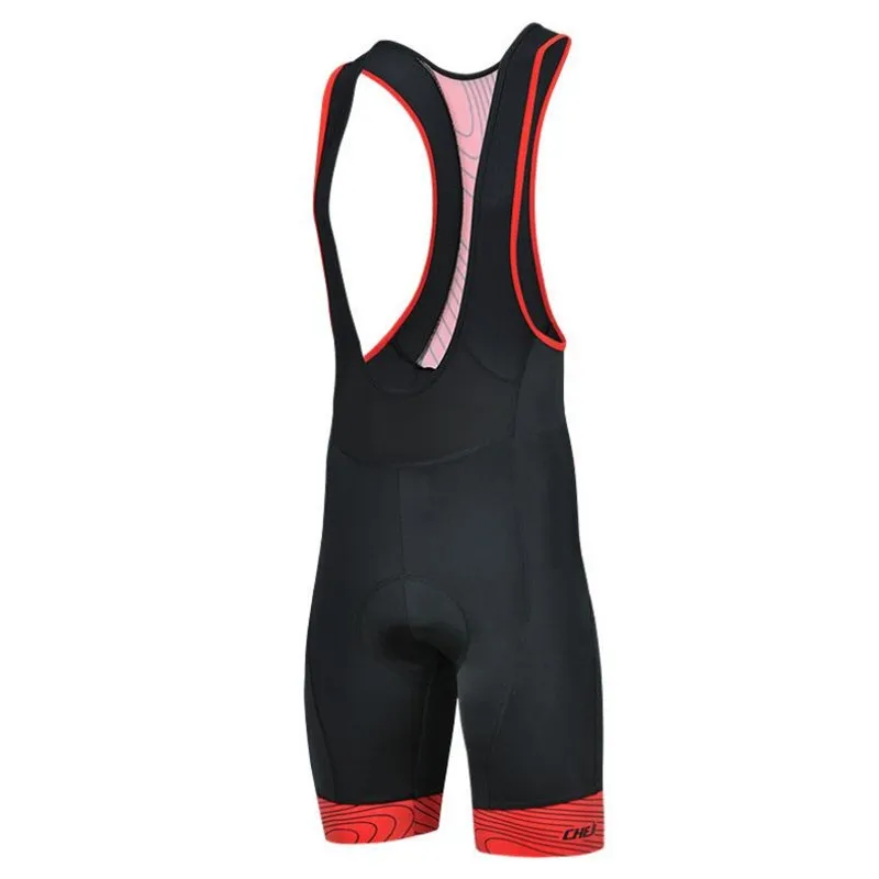 H026 Red CKAHSBI мужские Ropa Ciclismo впитывающие влагу для велосипедного спорта велосипедные колготки велосипедные брюки 3D гелевая подкладка Лето Велоспорт кототкое быстросохнущее Mtb нагрудник шорты - Цвет: H026 Red