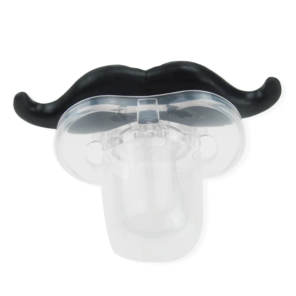 2020 New Baby Pacifier Beard Teeth Red Lip Silicone Nipple Infant Appease Nipple Fashion Cute Baby Gel Nipple for Baby Gifts