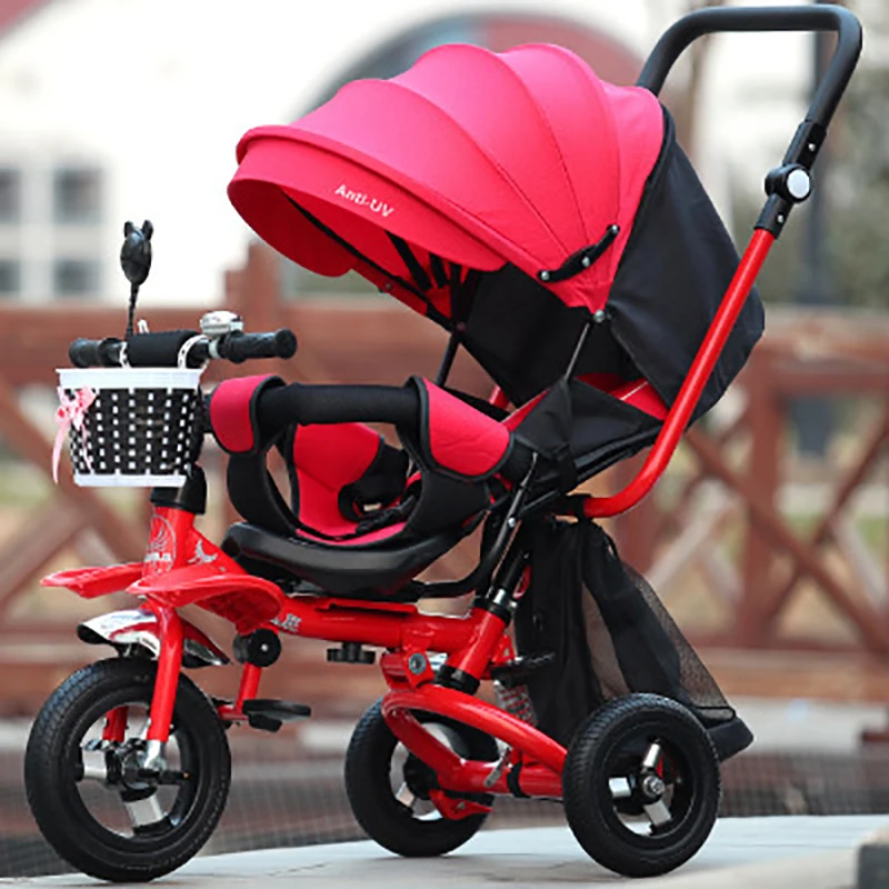 Children's Tricycle Kids Bike Three-wheeled Baby Stroller Infant Tricycle 3 Wheel Bicycle Toddler Trike Boys Girls Birthday Gift