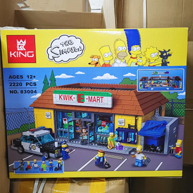

In Stock 16004 2232Pcs The Simpsons MERCURY-E-MART Action Model Building Block Bricks Compatible Legoinglys 71016 Creator Toy