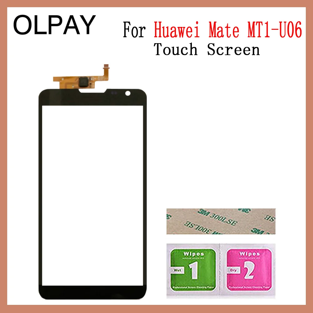 Телефон сенсорный экран для huawei Ascend mate MT1-U06 MT1 U06 6,1 ''дюймовый сенсорный экран стекло дигитайзер панель объектив сенсор стекло Ремонт - Цвет: Black No Tools