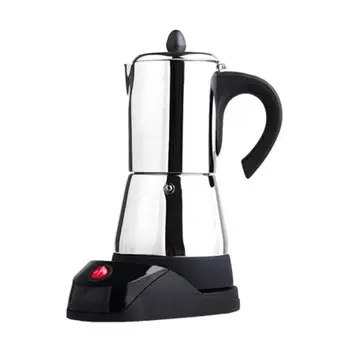 

300ml Moka Coffee Maker Teapot Electric Mocha Stovetop Stainless Steel Filter Percolator Kitchen Bar Tool