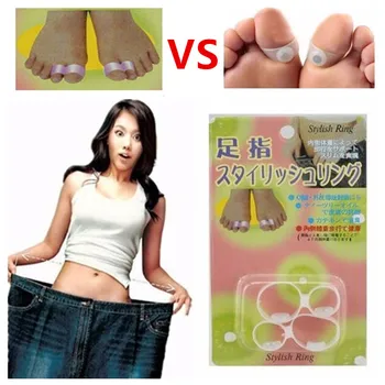 

Double ring magnet lose weight loss slimming diet belly fat burningcellulite product healthy slim loss toe ring sticker