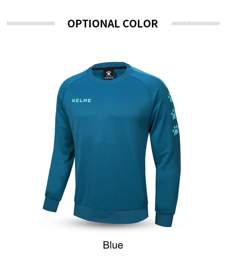 KELME, мужская спортивная толстовка с вырезом лодочкой, большой размер, длинный рукав, Повседневная Толстовка, тренировочный свитер, 3891370