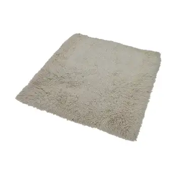 

118x139 Cm Beige Handmade Vintage Tulu Rug-4x5 Ft