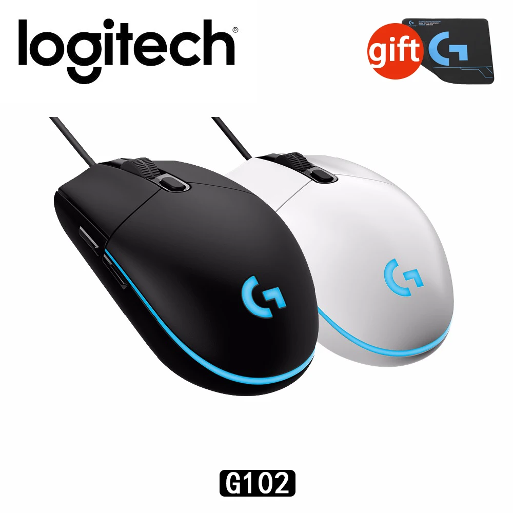 Оригинальная Проводная игровая оптическая мышь logitech G102 PRODIGY 6000 dpi 16,8 м цветной светодиодный настраиваемый 6 поддержка настольных компьютеров/ноутбуков Windows