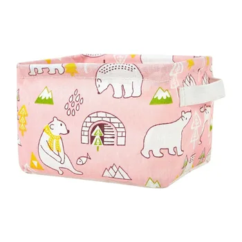 

Practical Delicate Cotton Linen Waterproof Desktop Debris Storage Box Cartoon Cosmetic Storage Basket Home Organization Tools