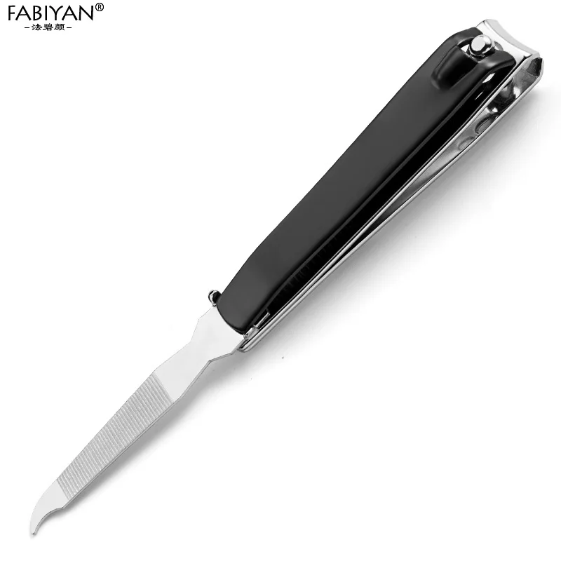 Stainless Steel Nail Art Clippers Manicure Files Cutter Nipper Machine Knife Fingernail Toenail Trimmer Care Tool Black