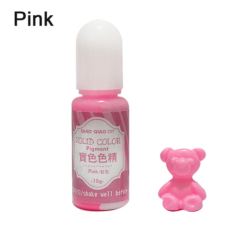 UV Resin Pigment Polish Solid Glue for Silicone Mold Jewelry Making DIY Handmade Crafts DEC889 - Цвет: Розовый