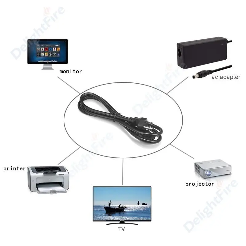 Проектор США Кабель питания 1,5 м 16AWG IEC C13 шнур питания для Dell PC монитор компьютера PSU Antminer hp 3d принтер sony LG tv