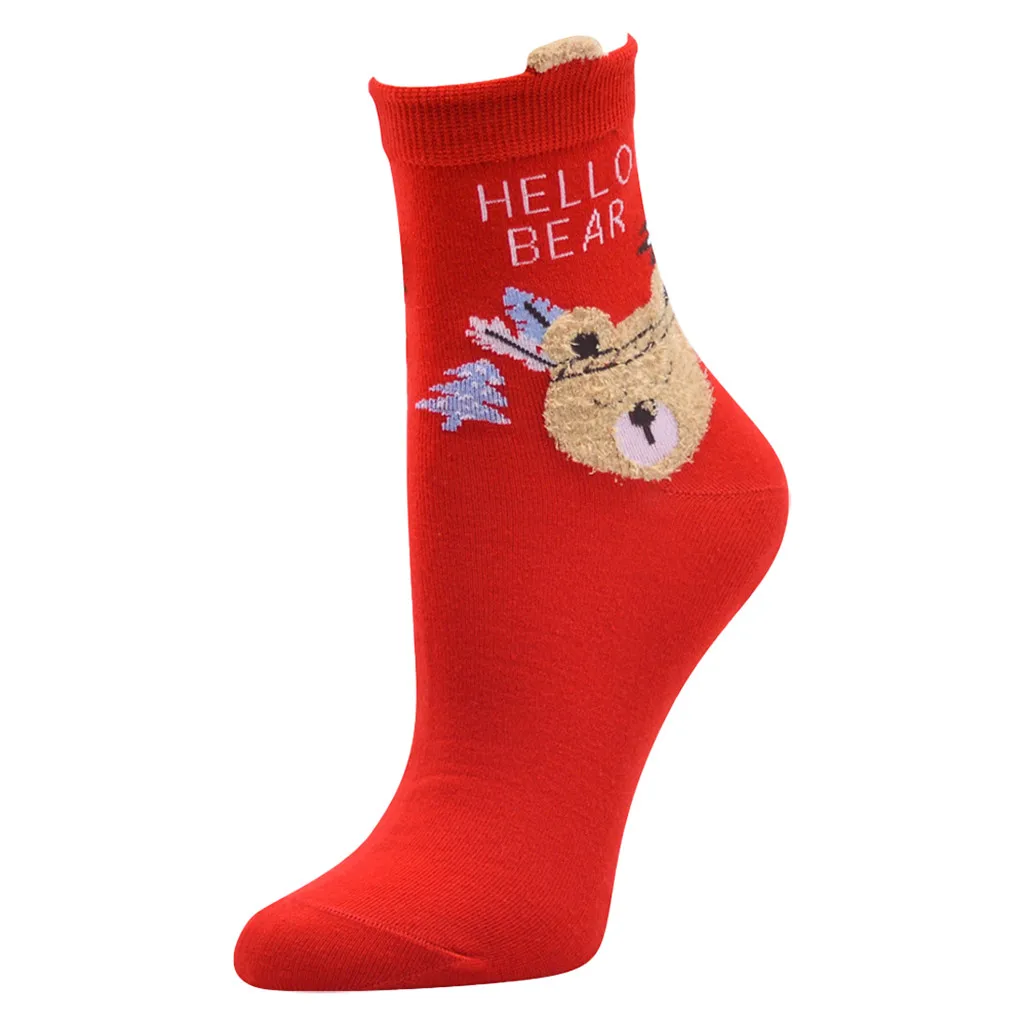 Christmas Socks Women&Men Casual Work Business Socks 3D Christmas Santa Elk Printing Medium Sports Socks#SS - Цвет: I
