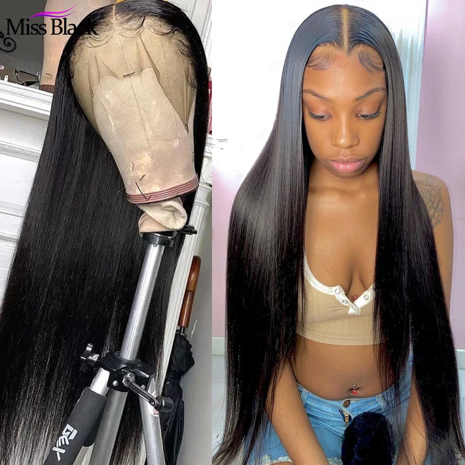 

38 40 Inch Straight 13x4 13x6 Transparent Lace Front Wig Brazilian Remy Human Hair Wig 4x4 5x5 Lace Closure Wigs for Black Women