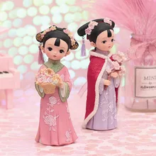 Regali di natale principessa cinese bambole Decorazioni Da Tavolo Ufficio Fairy Garden Figurine In Miniatura Di Natale Della Decorazione Della Casa