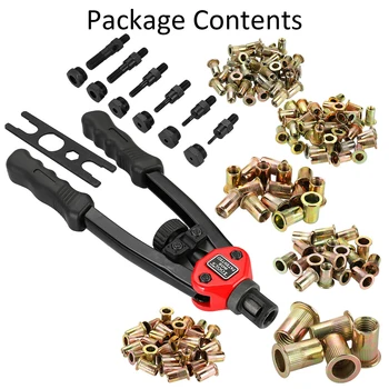 Buy 150pcs/set Manual Rivet Nut Tool Dual Handle Nutsert Riveter Nut Riveting