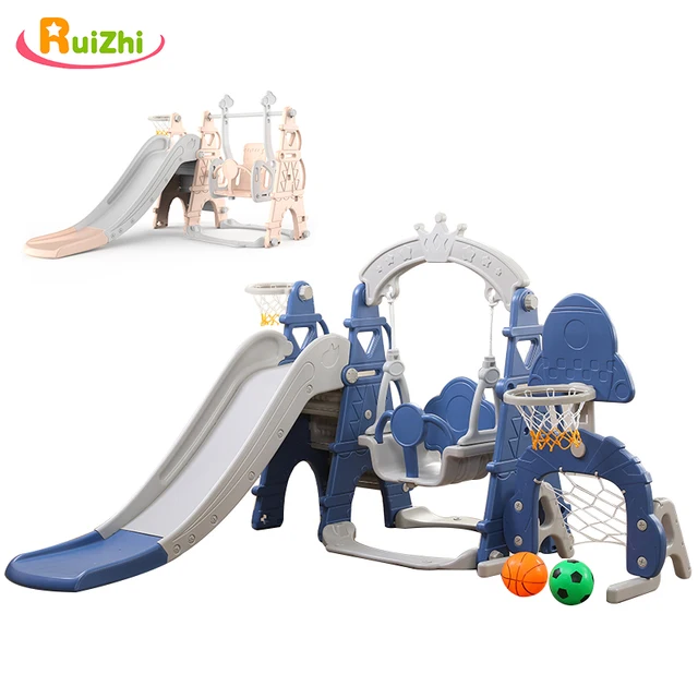 plastic slide and swing