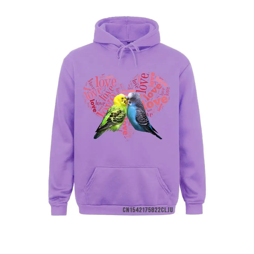 Fitted Boy Sweatshirts Cute Budgie Kiss T-Shirt Parakeet Parrot Love Heart__97A142 Slim Fit Hoodies Lovers Day  Hoods Long Sleeve Cute Budgie Kiss T-Shirt Parakeet Parrot Love Heart__97A142purple