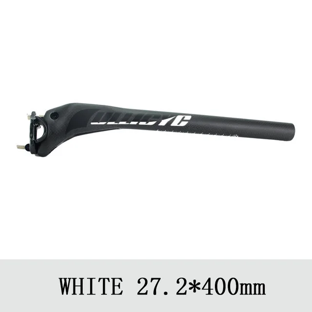 Ullicyc ультра светильник супер прочный MTB велосипед или дорожный велосипед Полный углеродный велосипед параллельные сиденья части 27,2/30,8/31,6/* 350/400 мм - Цвет: White 27.2X400mm