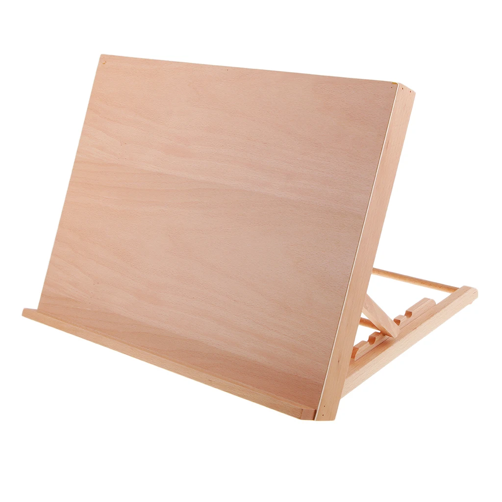 Art Drawing Board- Portable & Adjustable Beech Wood Sketching Board- Wood