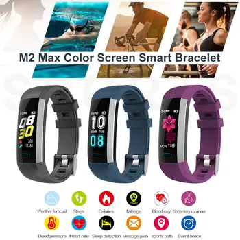 

M2 Smart Bracelet Waterproof Fitness Bracelet IP67 Waterproof For Heart Rate Blood Pressure Monitoring Anti-lost Reminder