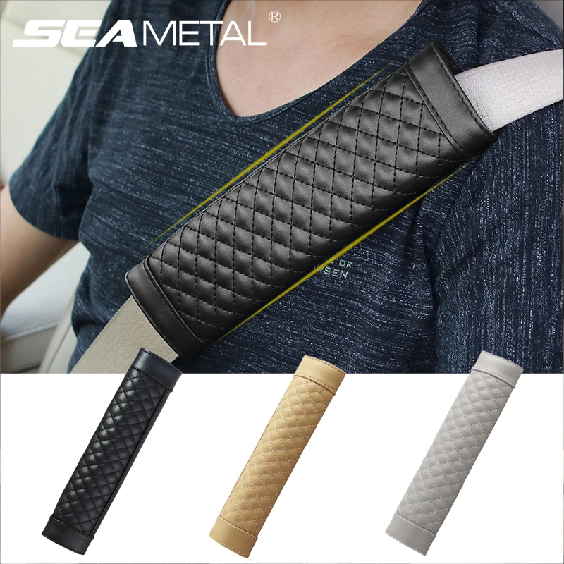 PU Leather Car Seat Belt Cover Soft Shoulder Protector