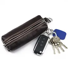 Поперечная граница поставки товаров из натуральной кожи тисненая кожа креативный Простой Длинный ключ полностью зернистая кожа большой емкости молния