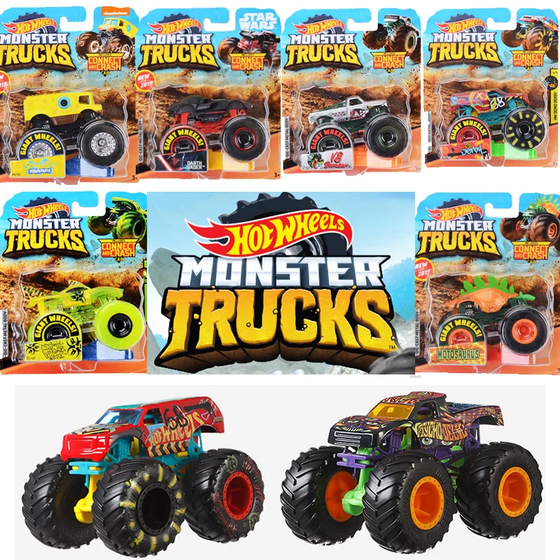 Hot Wheels треки литые под давлением 1: 64 автомобиль игрушки коллекция Monster Trucks ассортимент металлическая модель игрушки для мальчиков для детей Подарки для детей