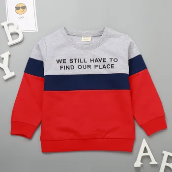 

27Kids Autumn Boyys and Girls Full sleeve T Shirt Cotton Fabric Causal Top Spring Children Clothe O-neck Tops