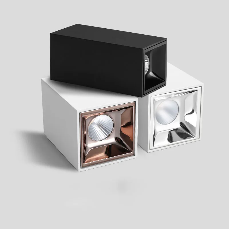 

Square LED Downlight Surface Mount Ceiling lamp Warm white/Cold white 7W 10W LED Light COB Spot light Kitchen Bedroom lamp