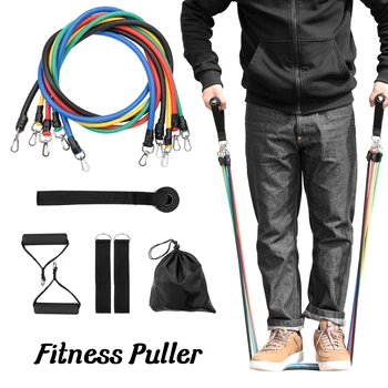 

11Pcs Resistance Bands Set Yoga Exercise Fitness Band Rubber Loop Tube Bands Gym Fitness Sport Home Exercise Pilates Yoga Brick
