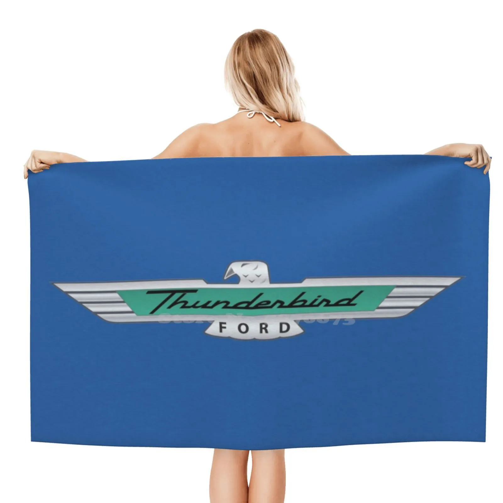 Ford Thunderbird Emblem Pattern Soft Face Asciugamano Home Outdoor Detroit Lincoln Comet Car Muscle Vintage Classic Automobile Auto
