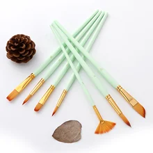 12 шт. набор кистей для рисования, набор кистей для рисования с нейлоновыми волосами для художника, акриловое масло для гуаши